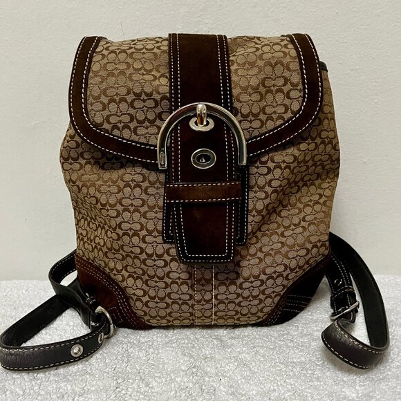 Coach Backpack, Brown logo pattern - Picture 1 of 6